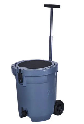 Makanan / Minuman Rotomolded Storage Box Roto Plastic Pull Rod Ice Cooler Box
