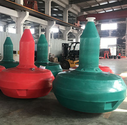 Plastik Warna Custom Mooring Buoy Permukaan LLDPE Peringatan Buoy