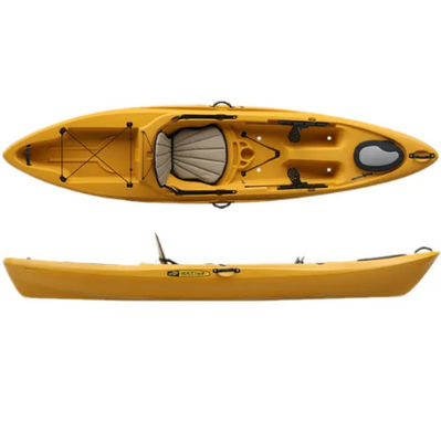 Skegged flat bottom kayak duduk di atas 12 kaki dengan tankwell belakang