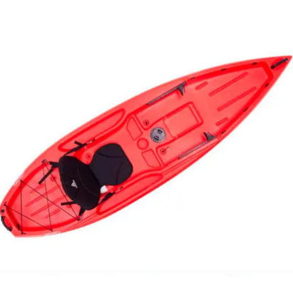 Skegged flat bottom kayak duduk di atas 12 kaki dengan tankwell belakang