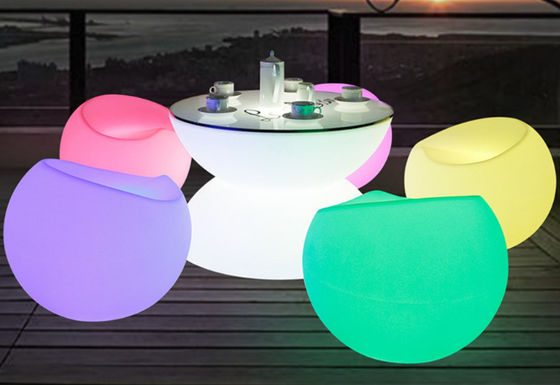 Lightweight Rotomolded Furniture Remote LED Lighting Outdoor Plastic Beach Chairs
