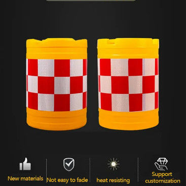 Yellow plastic anti-collision drum Rotoplastic mold product plastic protective safety drum