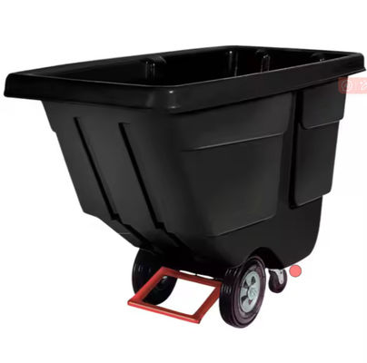 OEM Rotational Mold Polyethylene Trolley Plastik Industri Dengan Roda