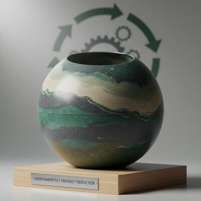 Processo di stampaggio a rotazione duraturo combinato con materiali riciclabili che forniscono una produzione rispettosa dell'ambiente